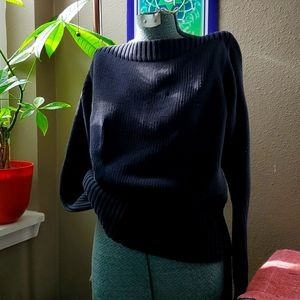 GAP boatneck long sleeve black sweater